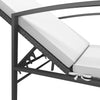 Schwarze Sonnenliege mit Kissen Jafar (Polyrattan)