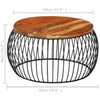 Couchtisch Peruze Ø68cm (recyceltes Massivholz)