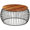 Couchtisch Peruze Ø68cm (recyceltes Massivholz)