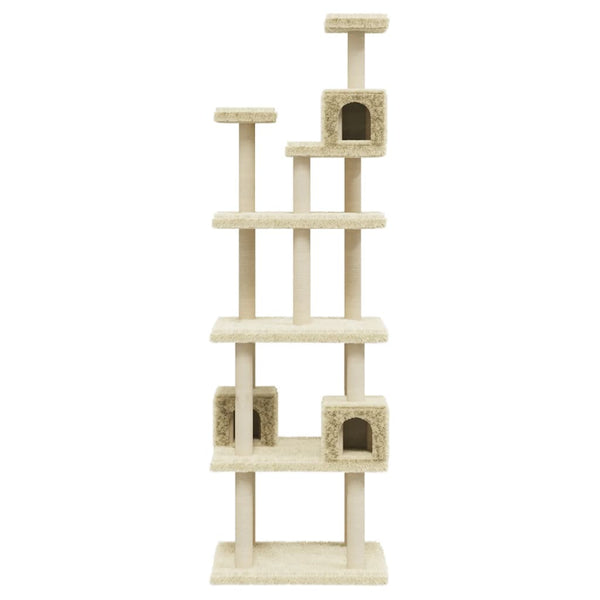 Katzenkratzbaum Cremefarben Sisal-Kratzstämmen Concepcion 188cm