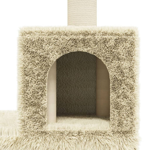 Katzenkratzbaum Cremefarben Sisal-Kratzstämmen Concepcion 188cm
