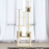 Katzenkratzbaum Cremefarben Sisal-Kratzstämmen Concepcion 188cm