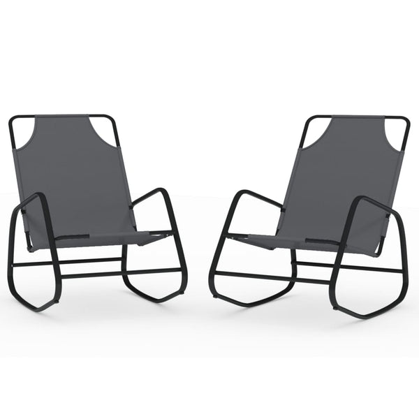 Graue Hollywoodschaukeln Georgina (2 St., Stahl und Textilene)