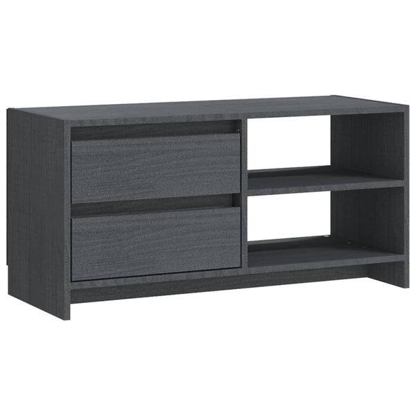 Graues TV-Lowboard Vitanov 80x31x39cm (Kiefer)