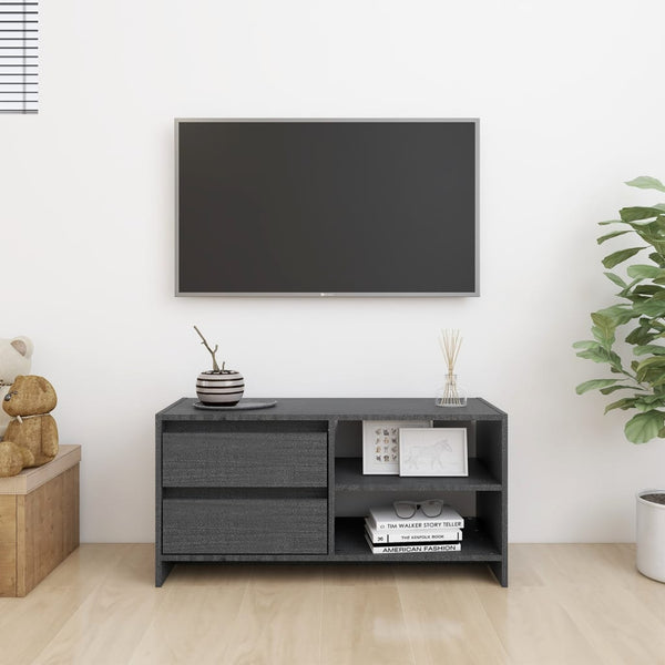 Graues TV-Lowboard Vitanov 80x31x39cm (Kiefer)