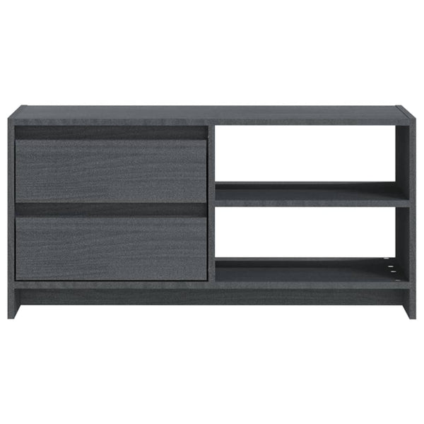 Graues TV-Lowboard Vitanov 80x31x39cm (Kiefer)