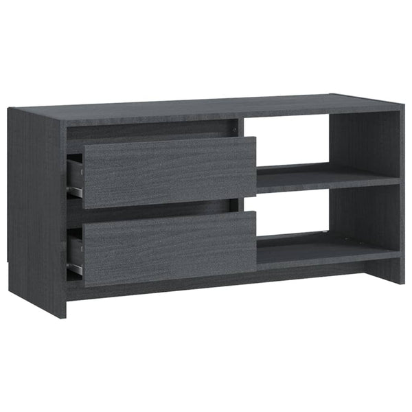 Graues TV-Lowboard Vitanov 80x31x39cm (Kiefer)