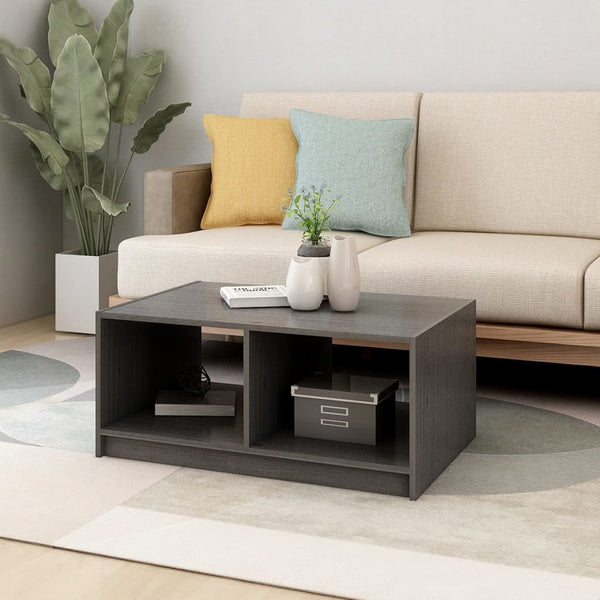 Grauer Couchtisch Zeik 75x50x33,5cm (Kiefer)