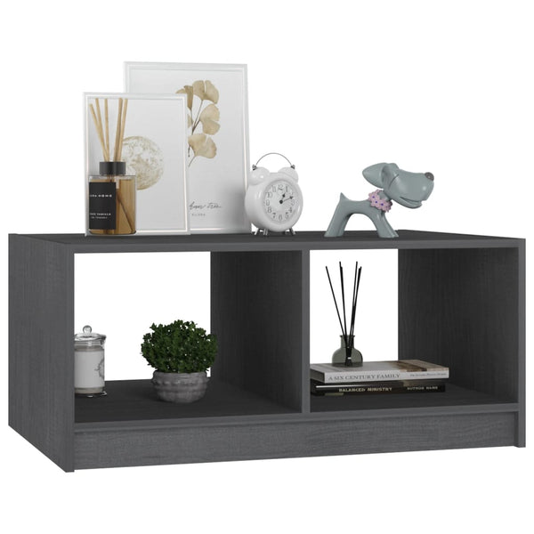 Grauer Couchtisch Zeik 75x50x33,5cm (Kiefer)