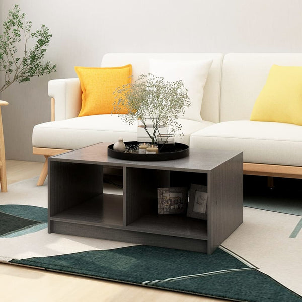 Grauer Couchtisch Zeik 75x50x33,5cm (Kiefer)