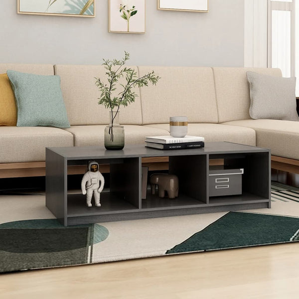Grauer Couchtisch Zinel 110x50x34cm (Kiefer)