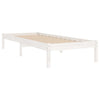 Weißes Bettgestell Tomiris 75x190cm (Holz, Small Single)