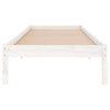 Weißes Bettgestell Tomiris 75x190cm (Holz, Small Single)