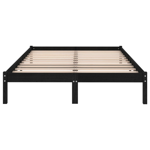 Schwarzes Bettgestell Tomiris 135x190cm (Doppelbett)