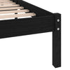 Schwarzes Bettgestell Tomiris 135x190cm (Doppelbett)