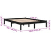 Schwarzes Bettgestell Tomiris 135x190cm (Doppelbett)