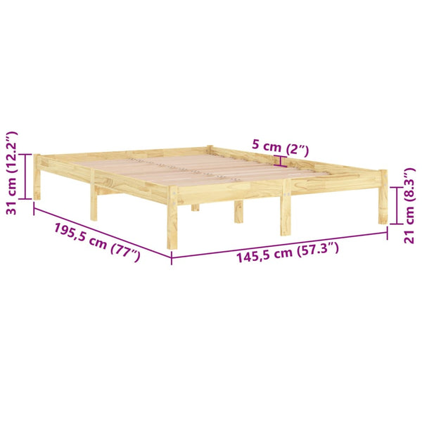 Bettgestell Tomiris 140x190cm (Kiefer)