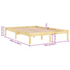 Bettgestell massives Kiefernholz 140x200 cm