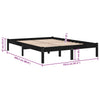 Schwarzes Bettgestell Tomiris 150x200cm (Kingsize)