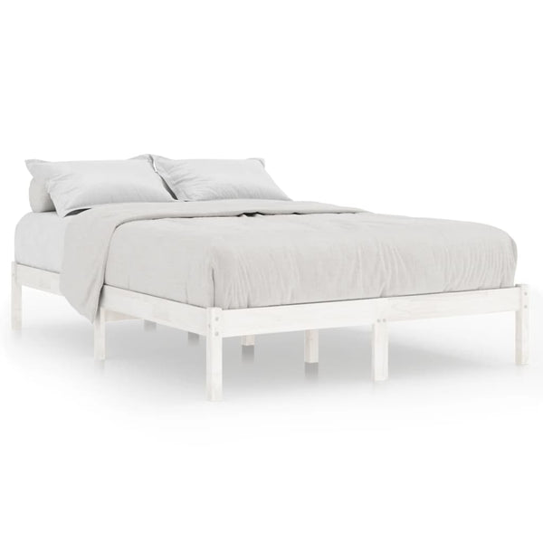 Weißes Bettgestell Tomiris 180x200cm (Kiefer, Super King Size)
