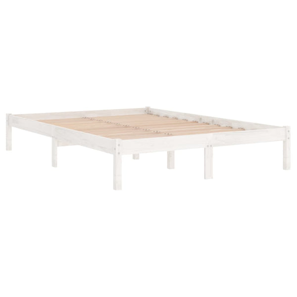 Weißes Bettgestell Tomiris 180x200cm (Kiefer, Super King Size)