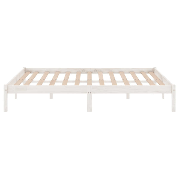 Weißes Bettgestell Tomiris 180x200cm (Kiefer, Super King Size)