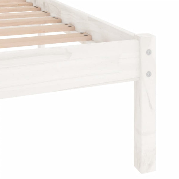 Weißes Bettgestell Tomiris 180x200cm (Kiefer, Super King Size)