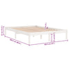 Weißes Bettgestell Tomiris 180x200cm (Kiefer, Super King Size)