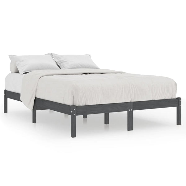 Graues Bettgestell Tomiris 200x200cm (Kiefer)