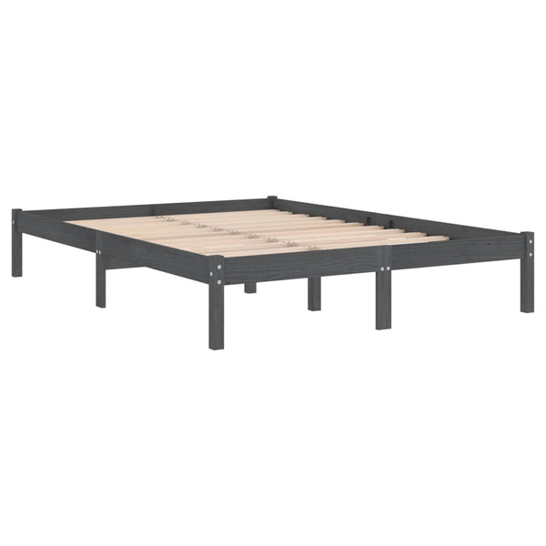 Graues Bettgestell Tomiris 200x200cm (Kiefer)