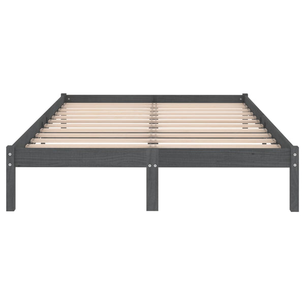Graues Bettgestell Tomiris 200x200cm (Kiefer)