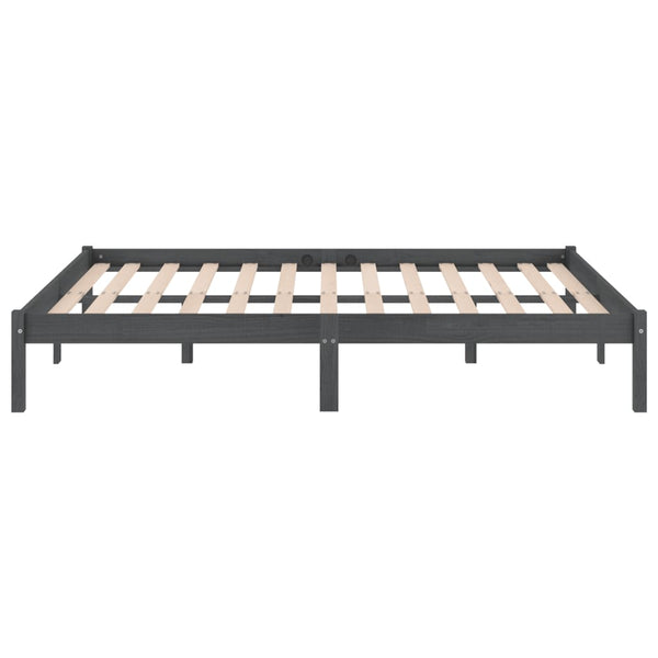 Graues Bettgestell Tomiris 200x200cm (Kiefer)