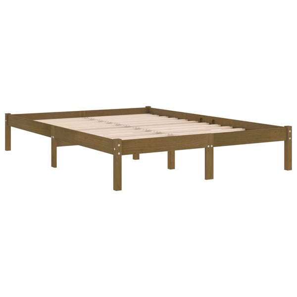 Honigbraunes Bettgestell Tomiris 200x200cm (Kiefer)