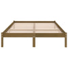 Honigbraunes Bettgestell Tomiris 200x200cm (Kiefer)