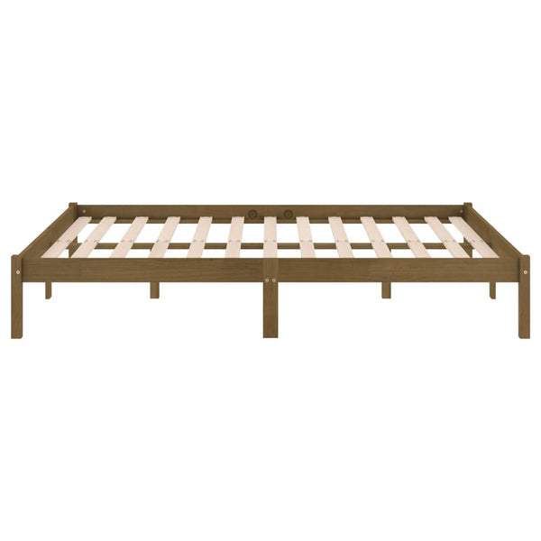 Honigbraunes Bettgestell Tomiris 200x200cm (Kiefer)