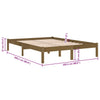 Honigbraunes Bettgestell Tomiris 200x200cm (Kiefer)