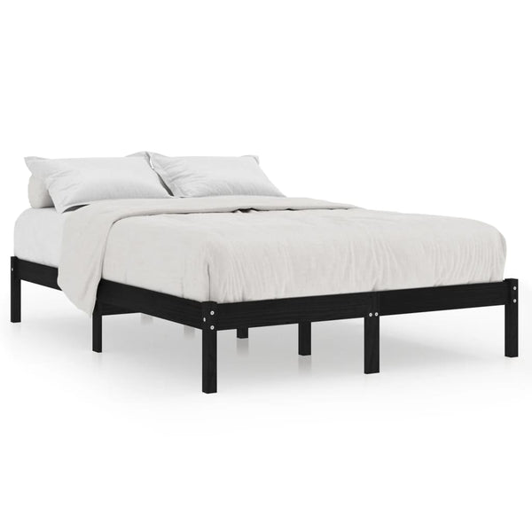 Schwarzes Bettgestell Tomiris 200x200cm (Kiefer)