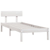 Weißer Bettrahmen Lexie 75x190cm (Holz, kleines Einzelbett)