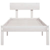 Weißer Bettrahmen Lexie 75x190cm (Holz, kleines Einzelbett)