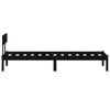 Schwarzes Bettgestell Lexie 75x190cm (Holz small single)