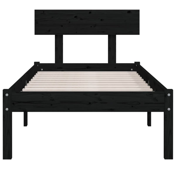 Schwarzes Bettgestell Lexie 90x190cm (Einzelbett)