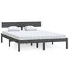 Grauer Bettrahmen Lexie 120x190cm (Holz, Small Double)