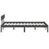 Grauer Bettrahmen Lexie 120x190cm (Holz, Small Double)