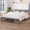 Grauer Bettrahmen Lexie 120x190cm (Holz, Small Double)