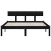 Schwarzes Bettgestell Lexie 135x190cm (Doppelbett)