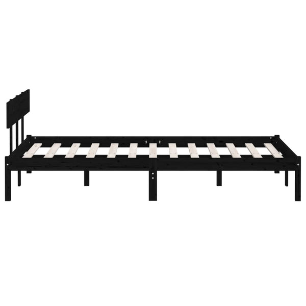 Schwarzes Bettgestell Lexie 135x190cm (Doppelbett)