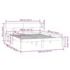 Graues Bettgestell Lexie 140x190cm (Kiefer)
