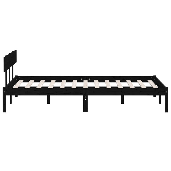 Schwarzes Bettgestell Lexie 140x190cm (Kiefer)
