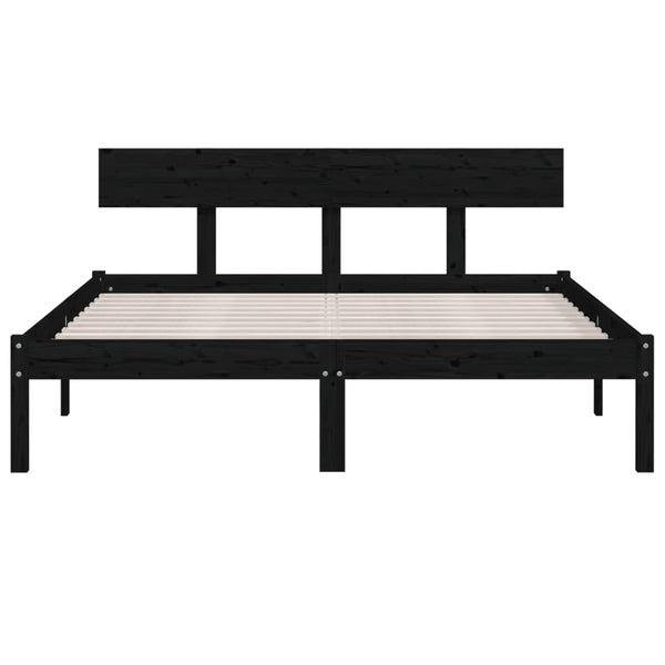 Schwarzes Bettgestell Lexie 120x200cm (Kiefer)
