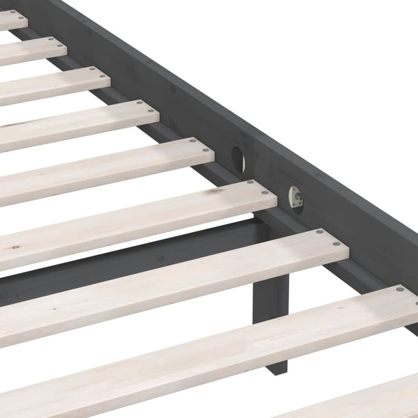 Graues Bettgestell Lexie 150x200cm (Kiefer King Size)
